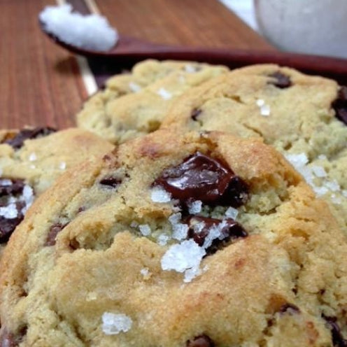 Salted Tahini Chocolate Chip Cookies