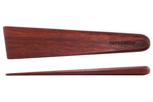 flat front wood spatula for scraping pans - bloodwood Earlywood